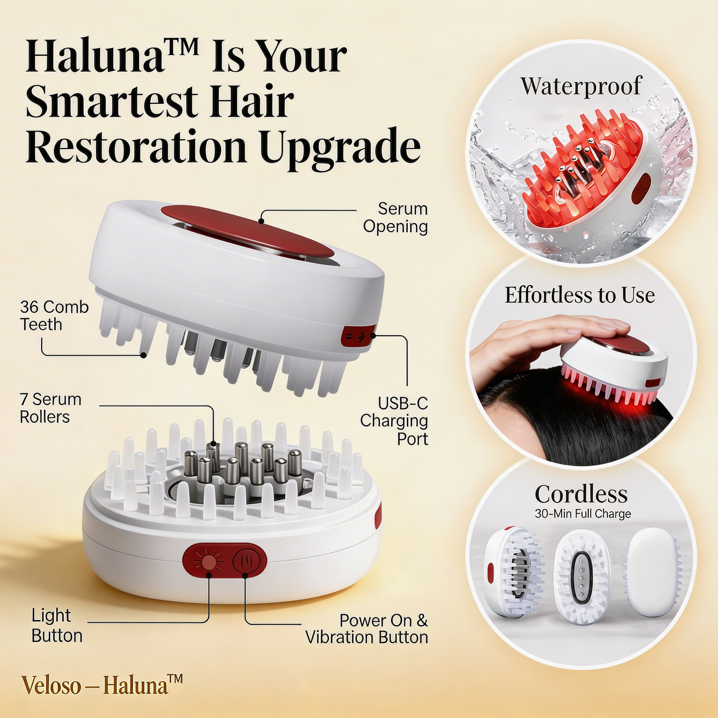 Haluna 2.0™ Revival Scalp Infusion Therapy Comb