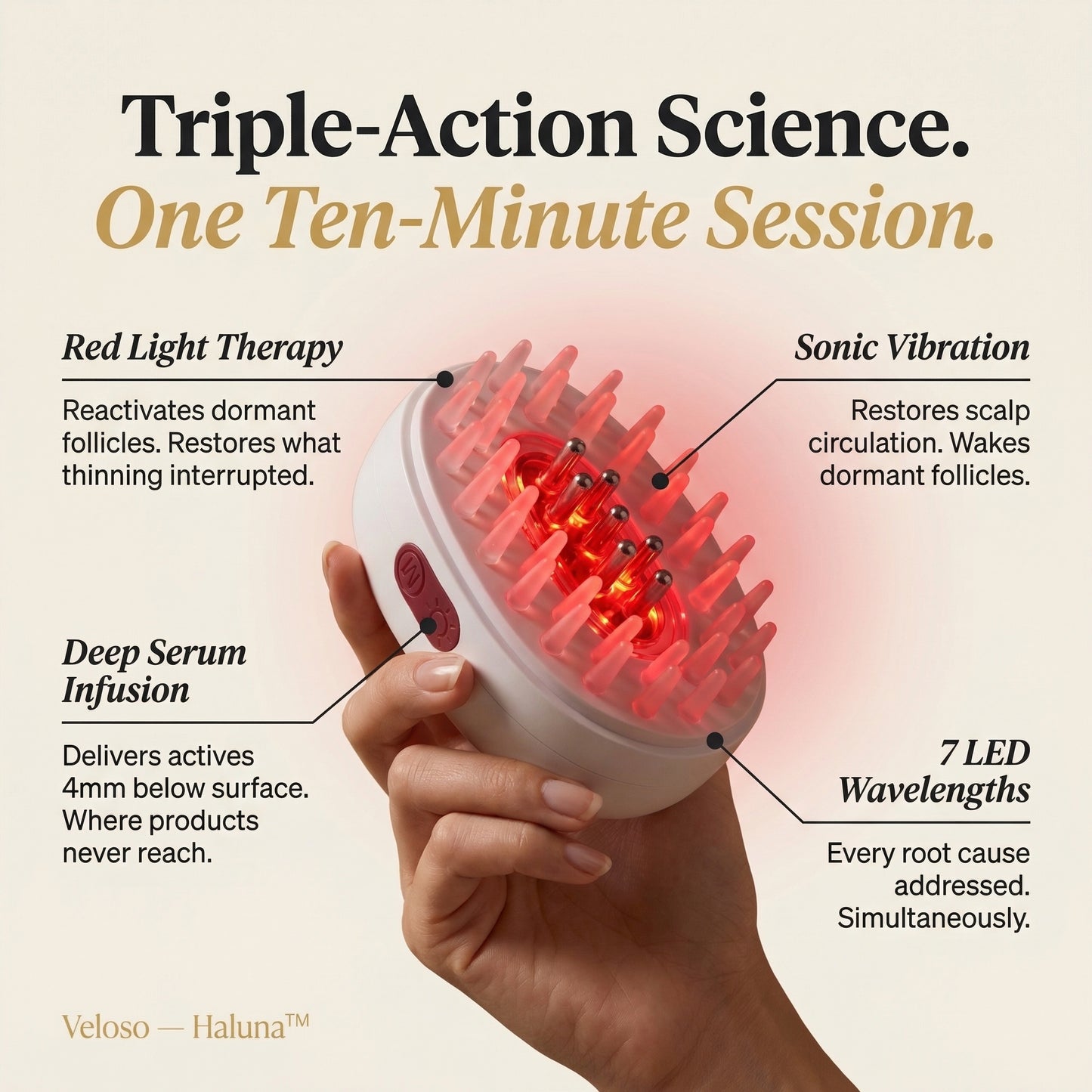 Haluna 2.0™ Revival Scalp Infusion Therapy Comb